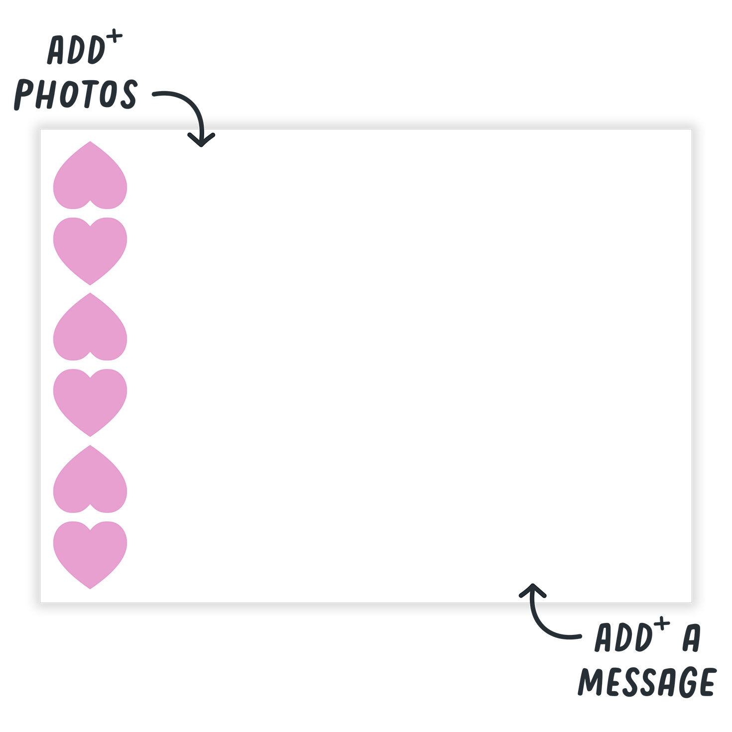 Personalized Multiple Hearts Love Photo Card  image number 3