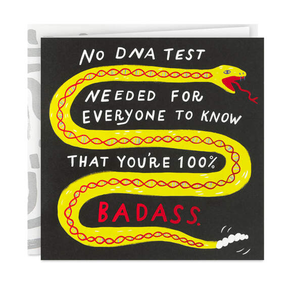 You're 100% Badass Birthday Card, , large image number 1