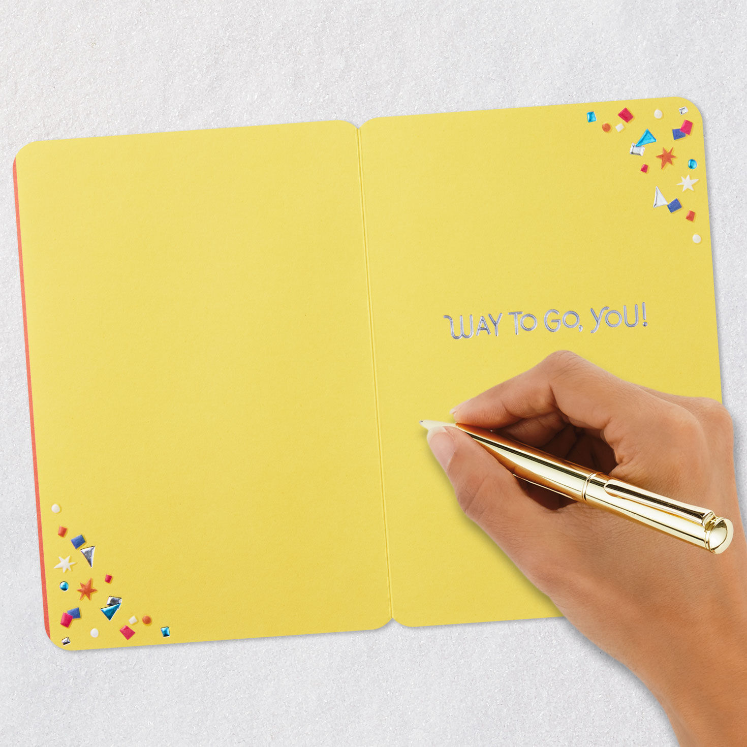 Cheery Lettering Congratulations Card signing card image number 6