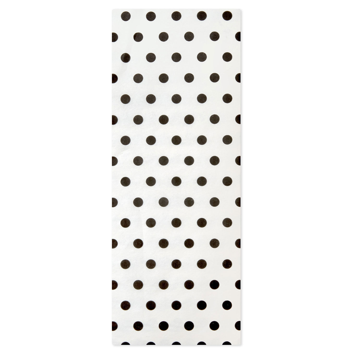 Black Polka Dots on Ivory Tissue Paper, 6 sheets