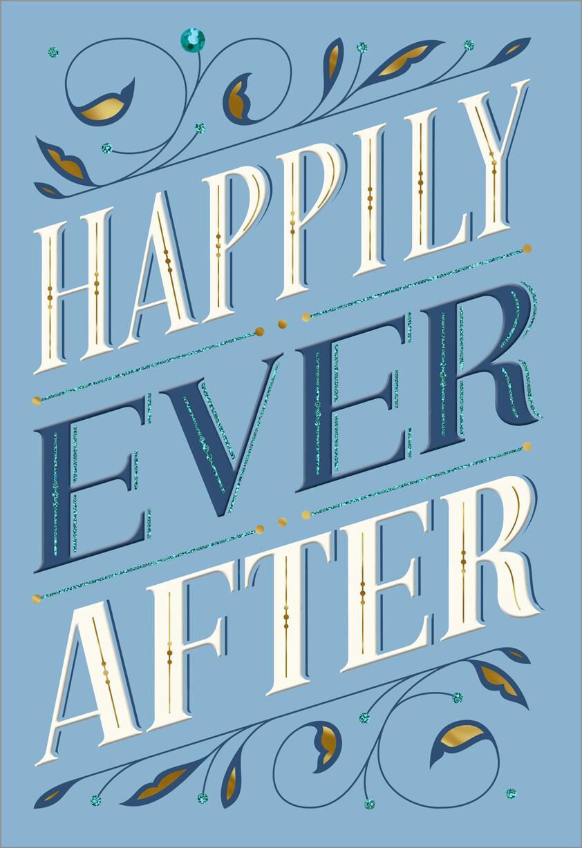 Happily Ever After Blank Wedding Card