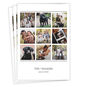 Lines on White Top Nine Flat Holiday Photo Card, , large image number 1