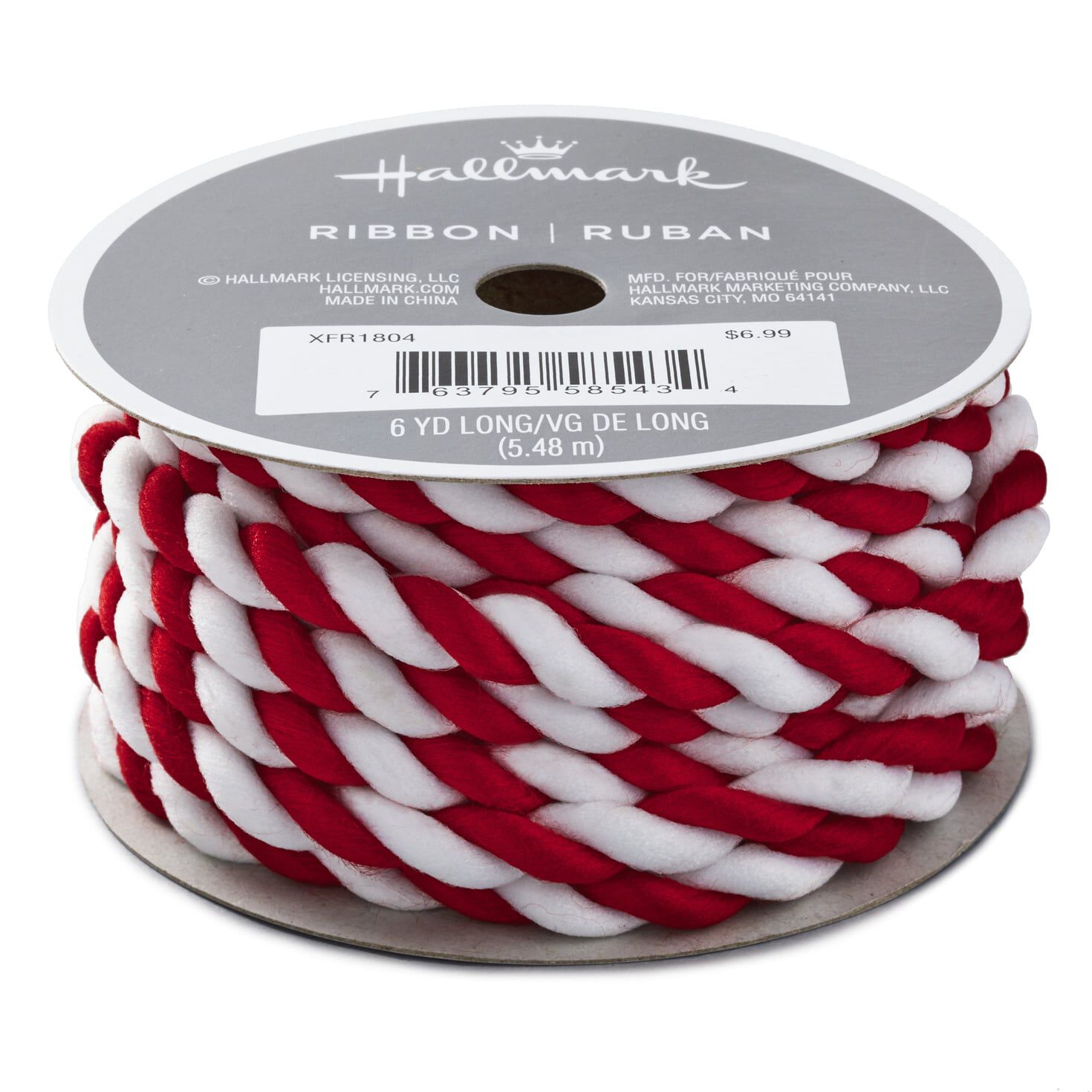 Peppermint Twist 1/4" Cording, 18'