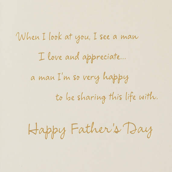 So Happy to Be Sharing Life With You Father's Day Card for Husband, , large image number 2