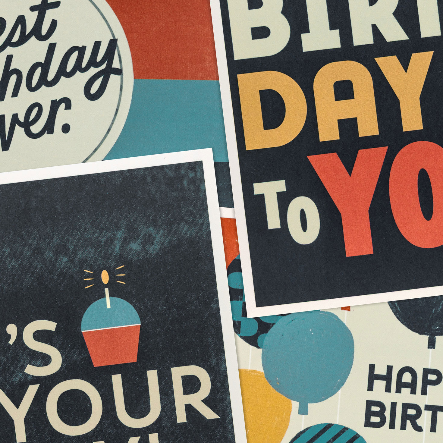 Navy and Charcoal Birthday Cards Assortment Pack Cover Detail image number 5