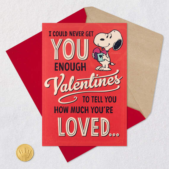 Peanuts® Gang Never Enough Love Funny Valentine's Day Card With Mini Cards, , large image number 6