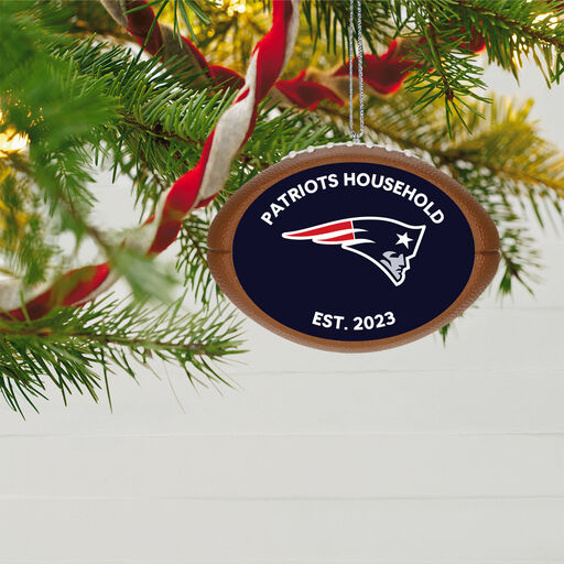 NFL Football New England Patriots Text Personalized Ornament, 