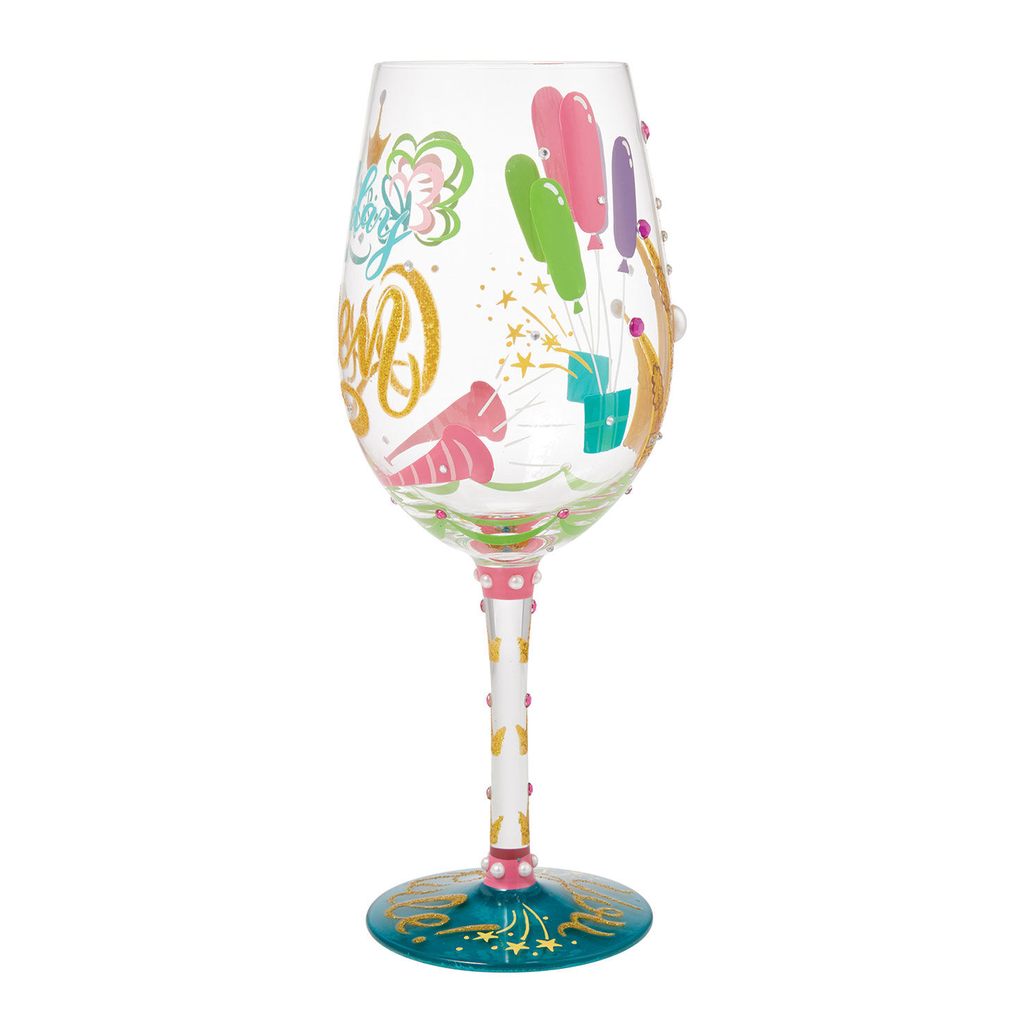Lolita Birthday Queen and Gold Crown Wine Glass  image number 3