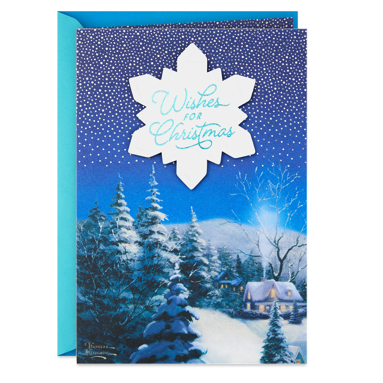 Thomas Kinkade Let There Be Peace, Wonder, Love and Hope Christmas Card