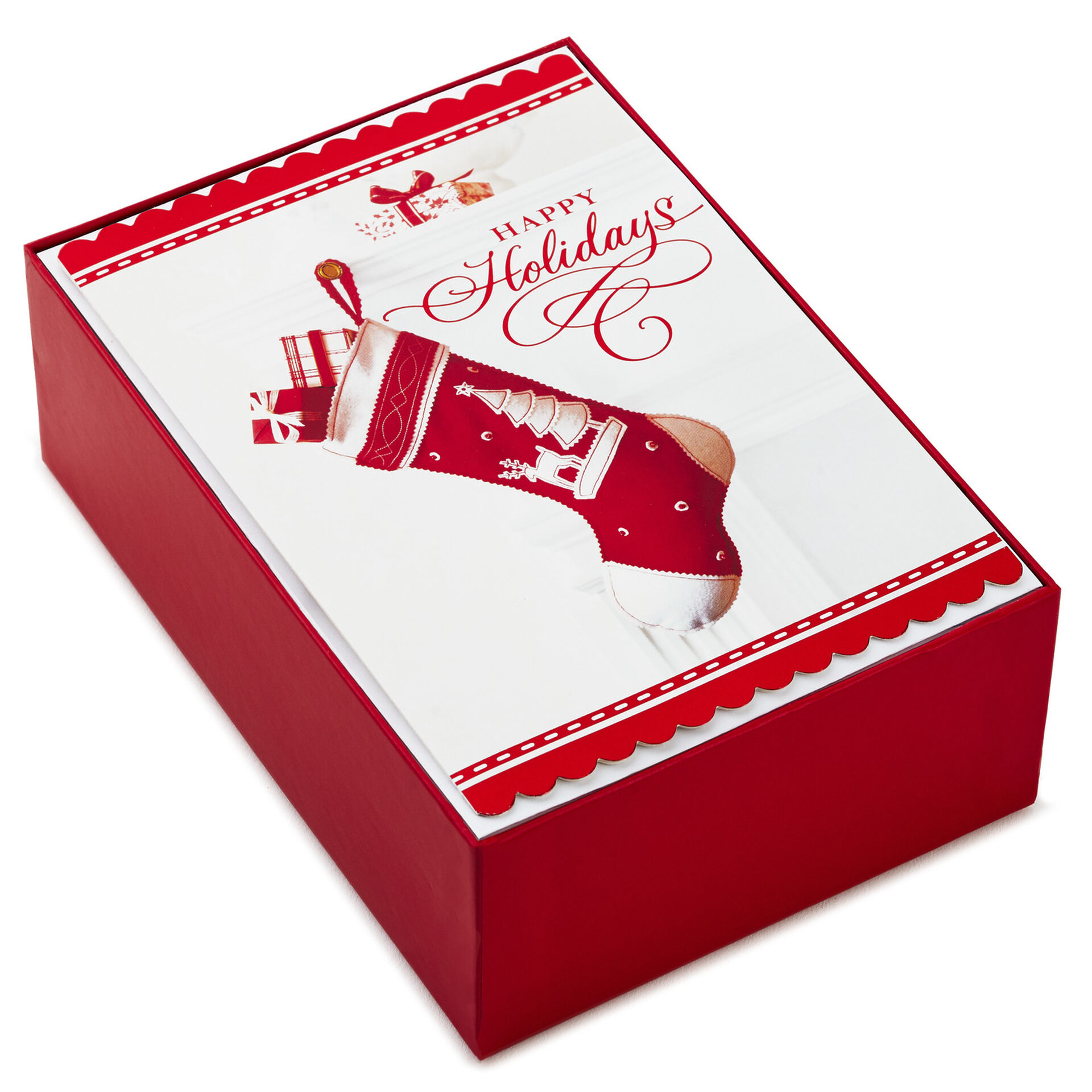 Ornament and Stocking Assorted Christmas Cards With Seals, Box of 40