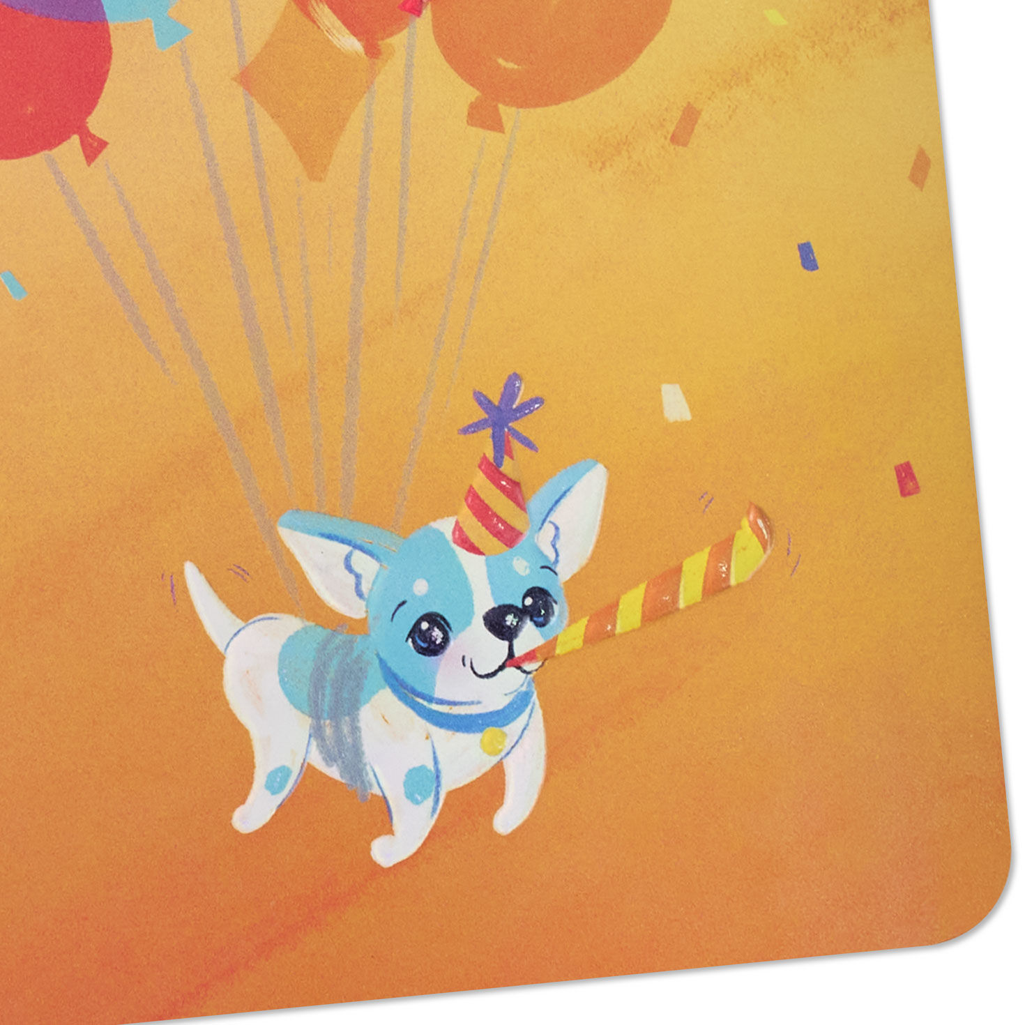 Dog With Balloons 3rd Birthday Card for Boys Card Front Detail image number 5