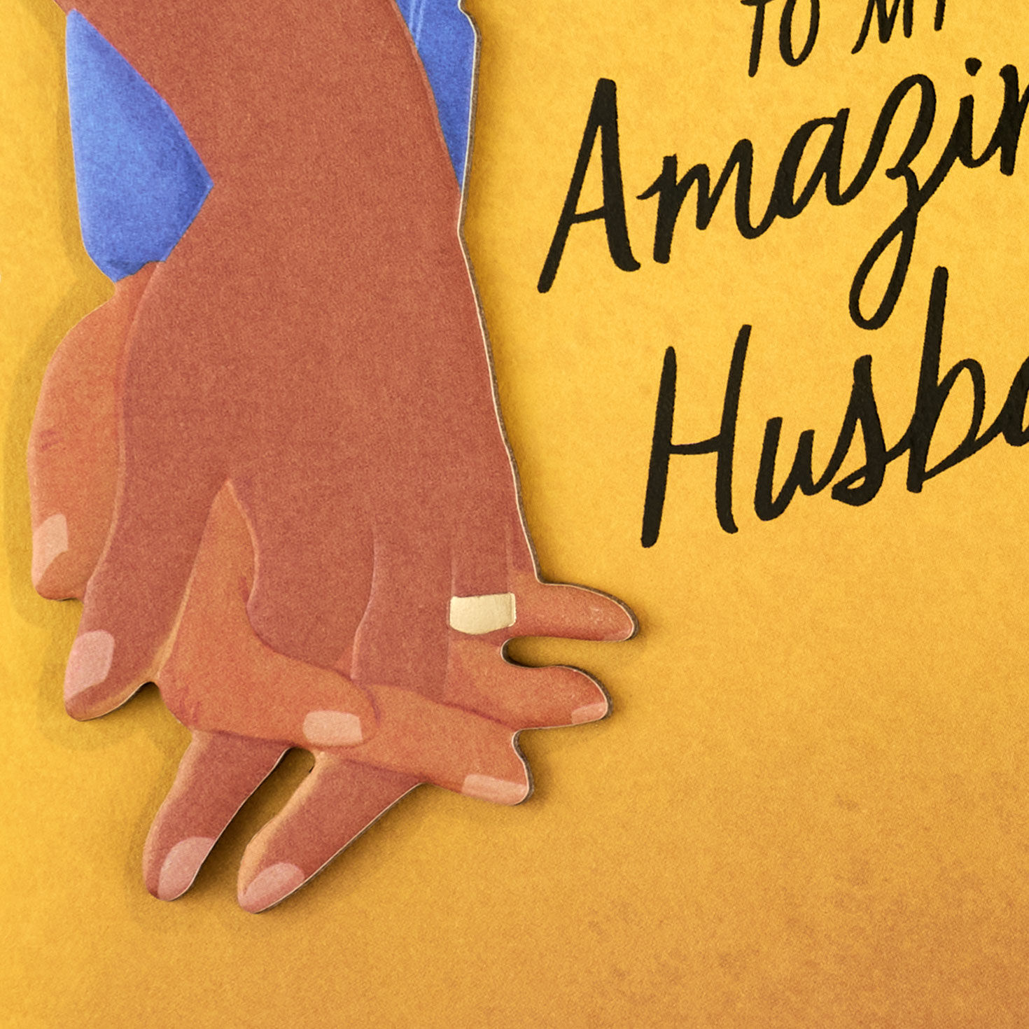 Black Couple Holding Hands Husband Father's Day Card Card Front Detail image number 5