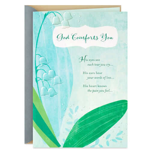 God Comforts You Religious Sympathy Card, 