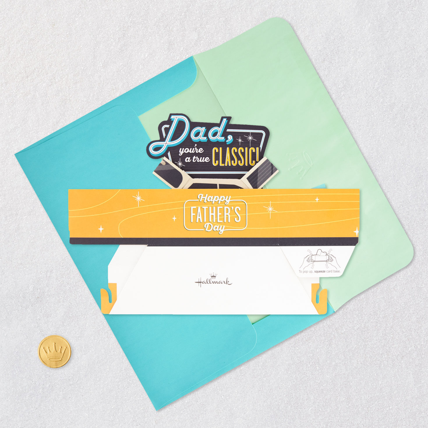 You're a True Classic Vintage Car 3D Pop-Up Father's Day Card for Dad, , large image number 5