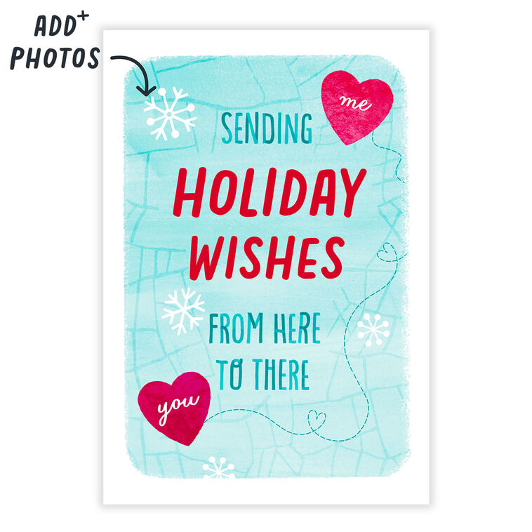 Wishes from Here to There Map Holiday eCard, , large image number 3