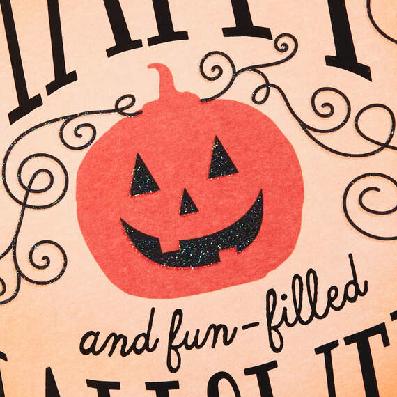 Treats and Fun Smiling Pumpkin Halloween Card, , large image number 4