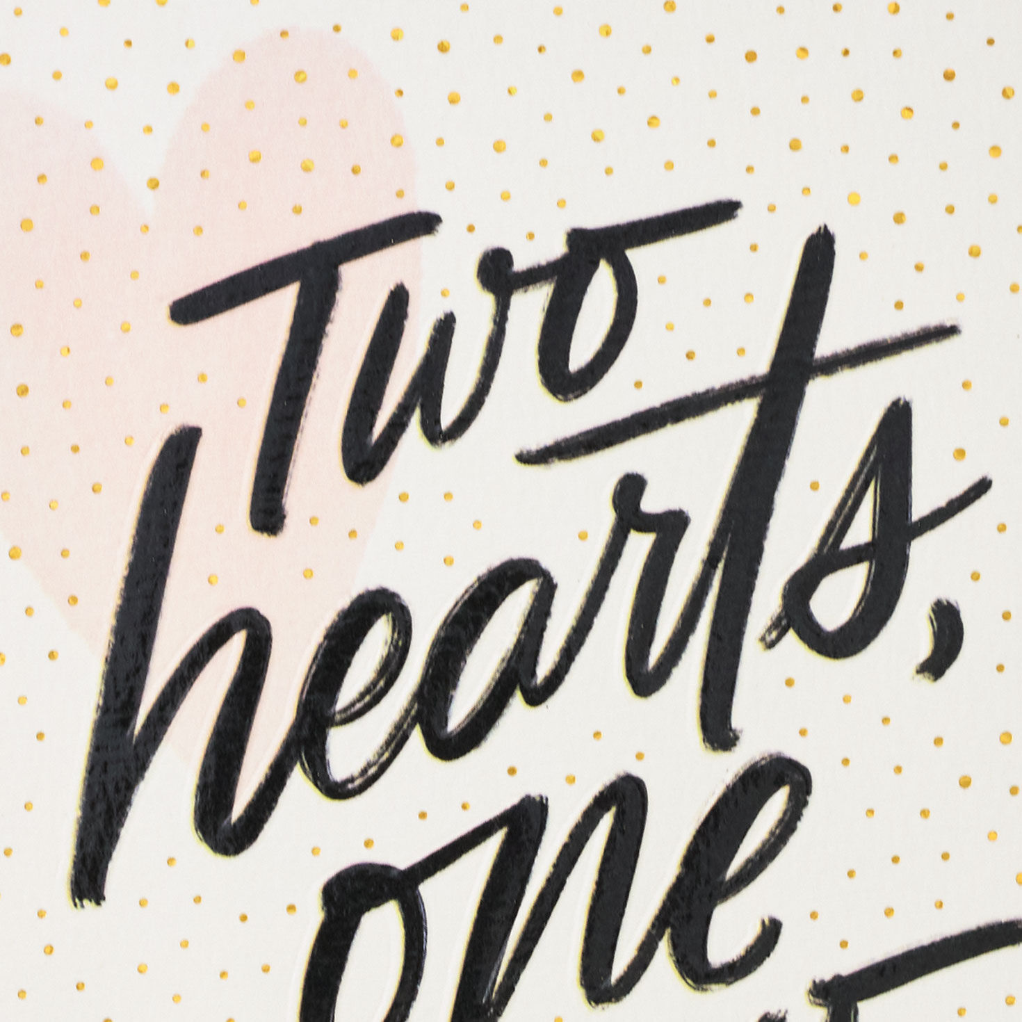 Pink Hearts with Black Script Anniversary Card Card Front Detail image number 4
