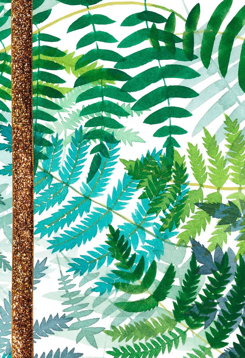 Fern Leaves Blank Thinking of You Card