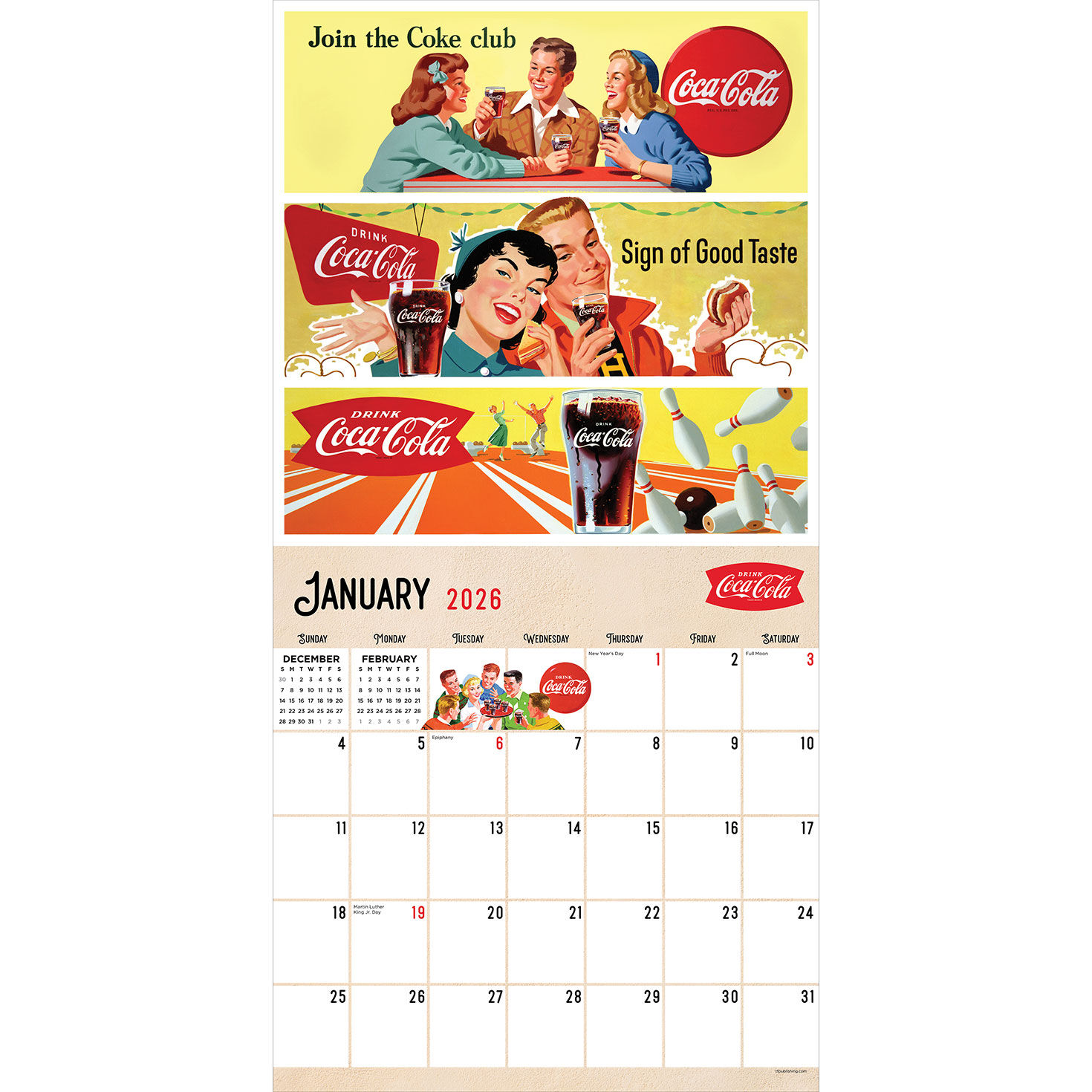 Vintage Coca-Cola Ads 2026 Wall Calendar open image number 5