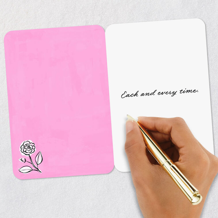 Pink Rose Romantic Love Card Signing card image number 6