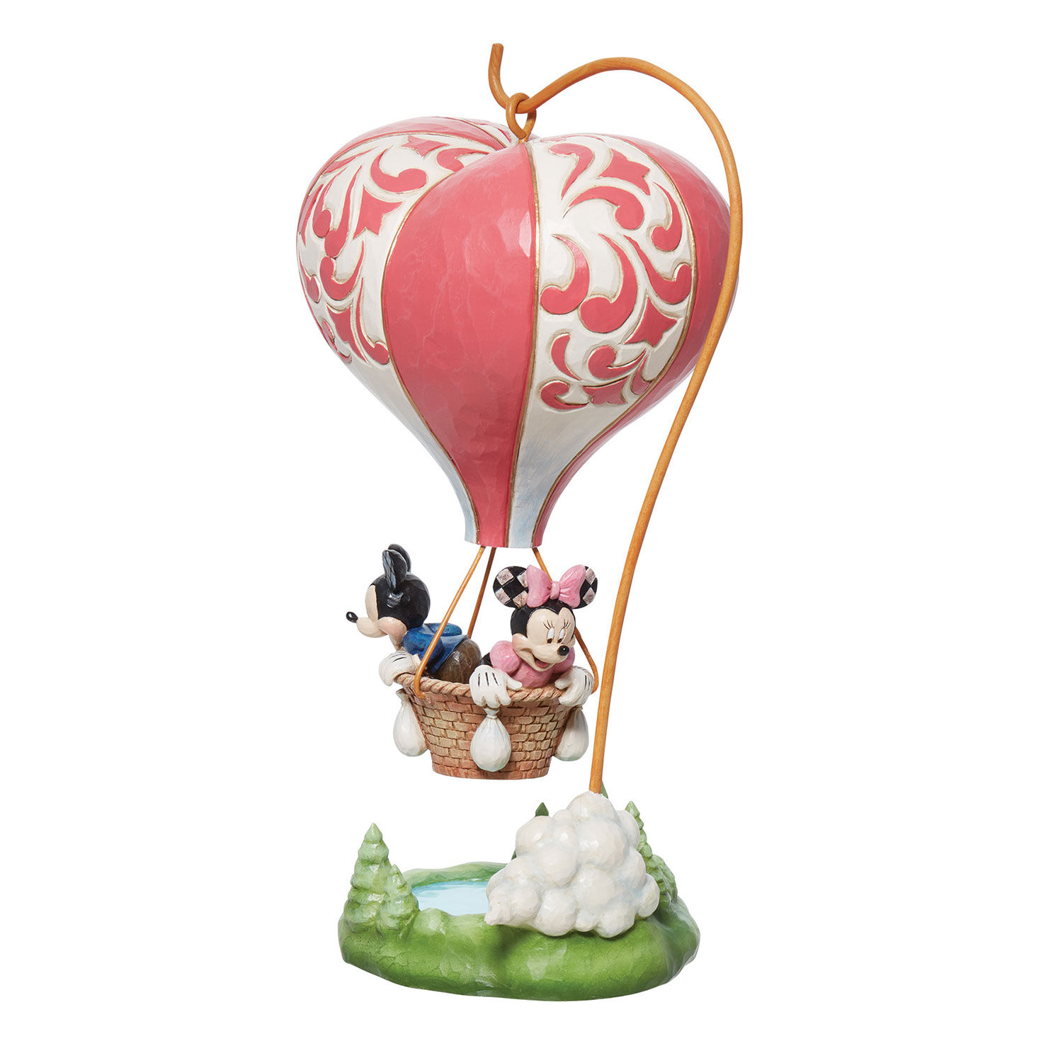 Jim Shore Disney Mickey and Minnie Heart Air Balloon Figurine, 10.75" for only USD 129.99 | Hallmark