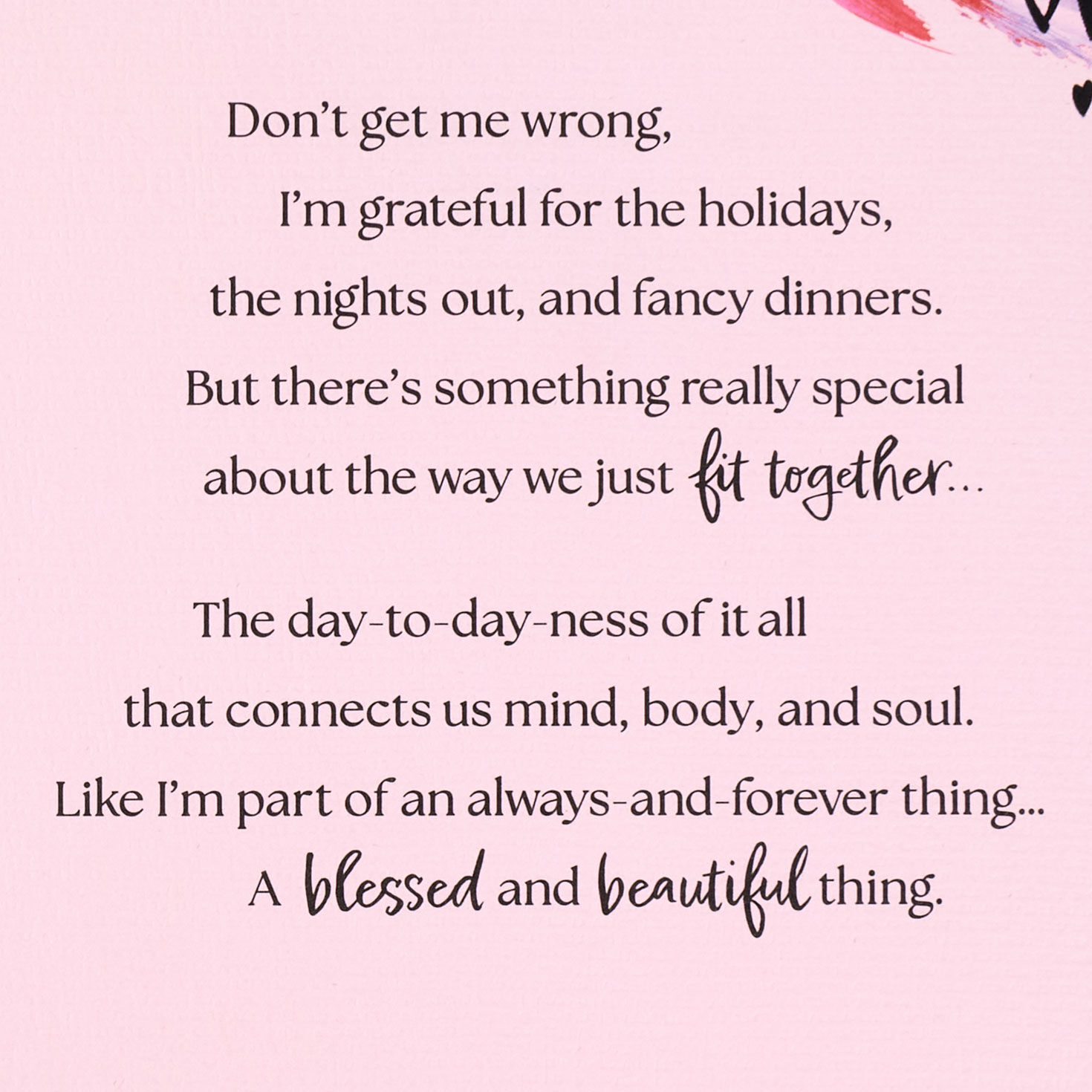 Romantic Valentine's Day Card With Heart Decoration Sentiment image number 3