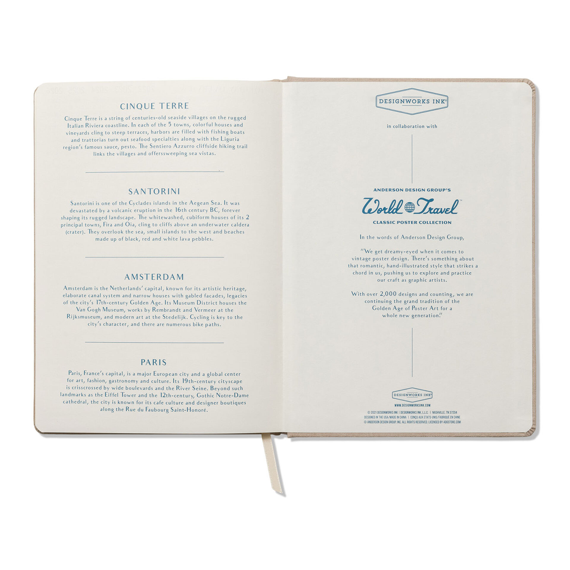 DesignWorks Ink Vintage PosterStyle Travel Journal Journals Hallmark