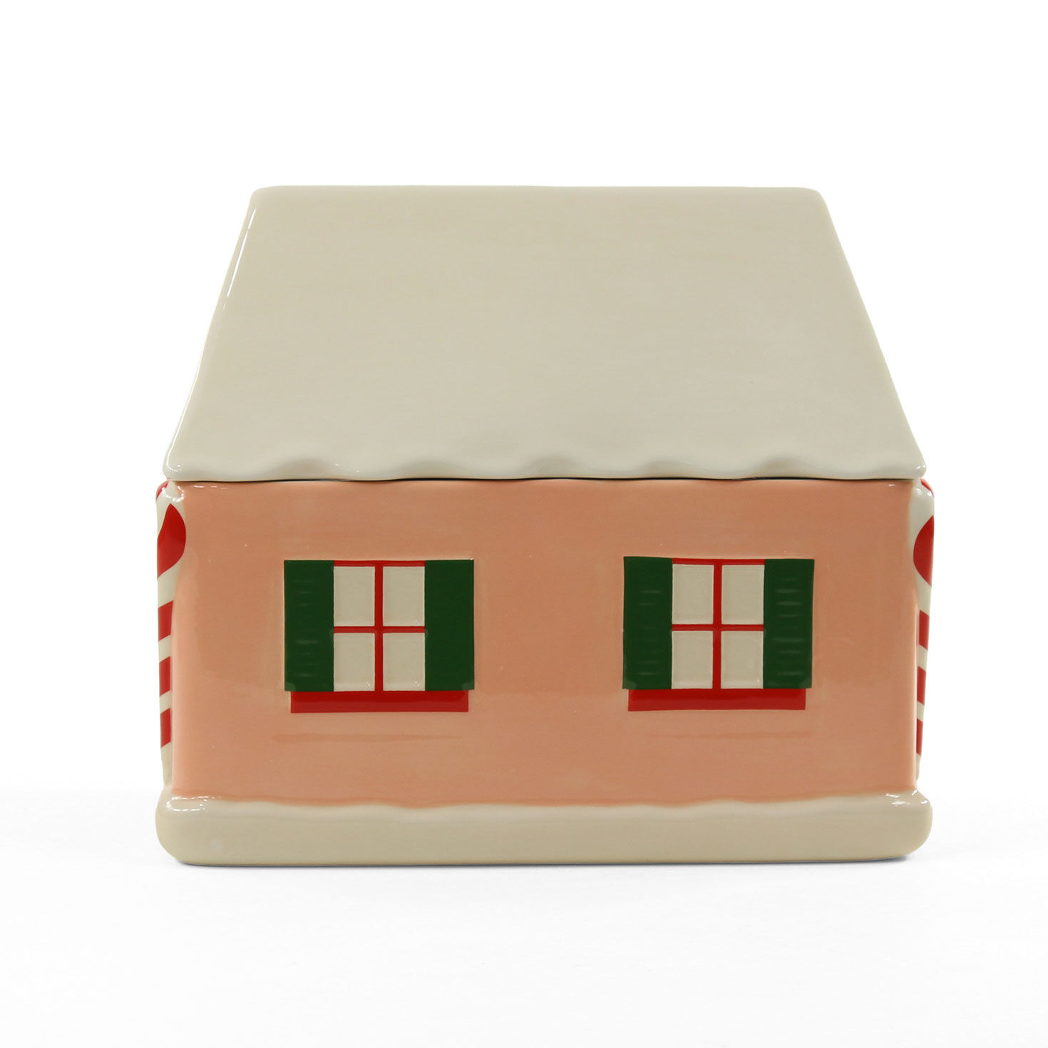 Disney Pink Red Green Holiday House Cookie Jar Back image number 3