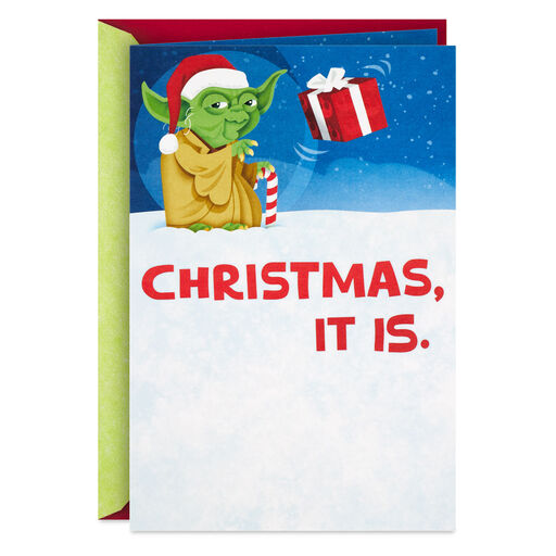 Star Wars™ Yoda™ Celebrate, We Must Pop-Up Christmas Card, 