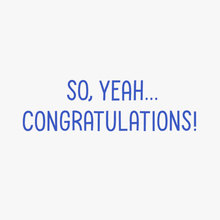 Multicolor Lettering Funny Congratulations Card Sentiment image number 2