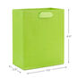 6.5" Solid Lime Green Small Gift Bag, Lime Green, large image number 3