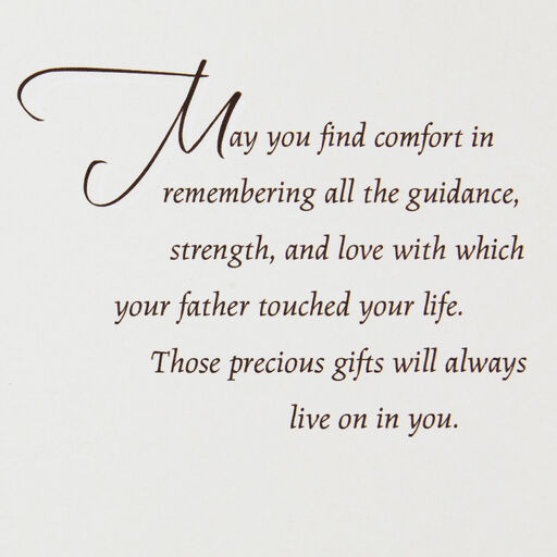 Remembering Your Father's Gifts Sympathy Card, 