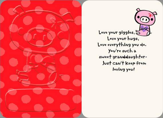 Love You Granddaughter Valentine's Day Card, , large image number 2