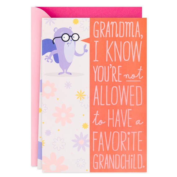 Your Favorite Grandchild Funny Mother's Day Card for Grandma