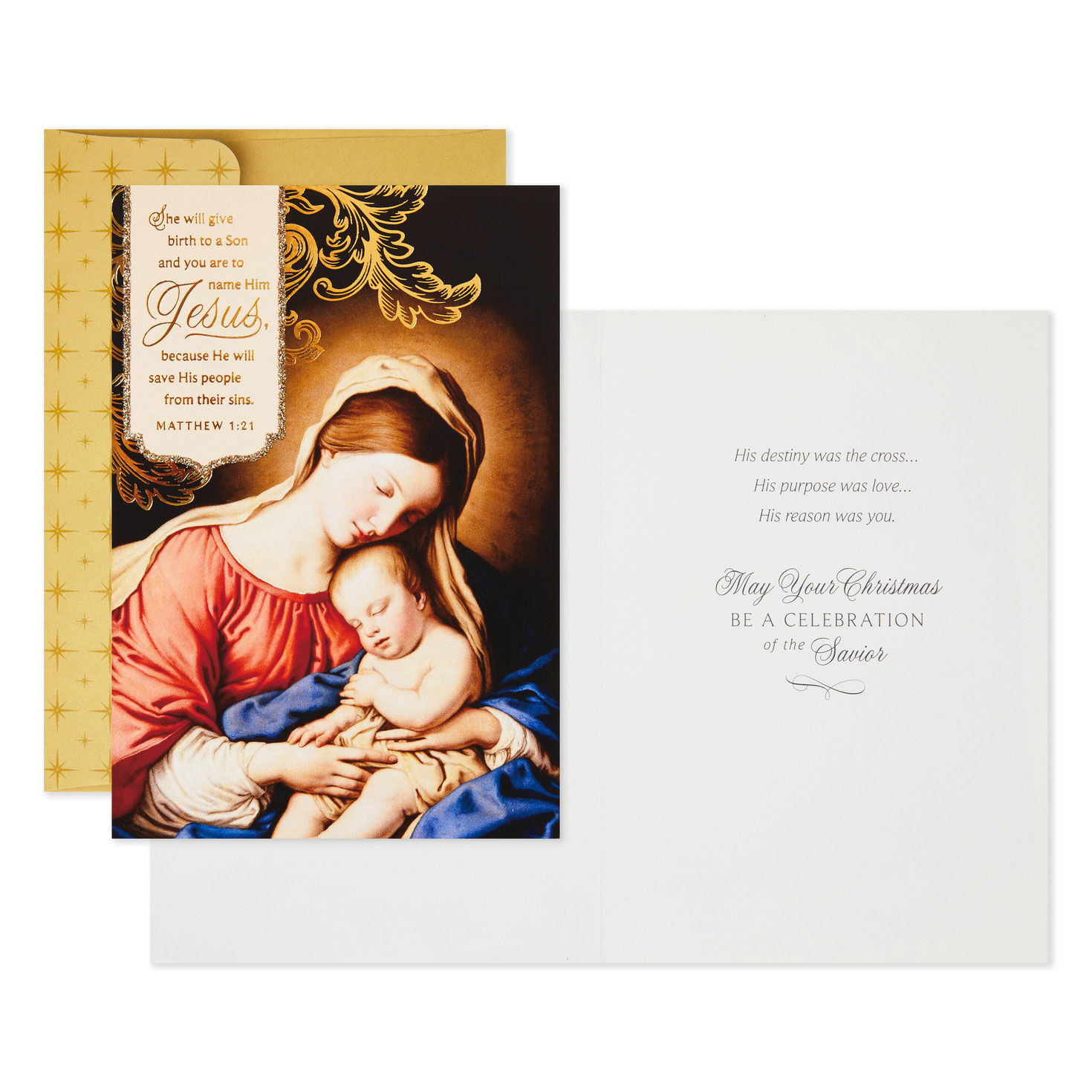 Mary and Child Religious Boxed Christmas Cards, Pack of 16, , large image number 3