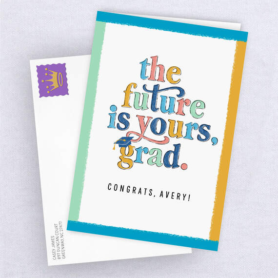 Personalized The Future Is Yours Graduation Card, , large image number 4