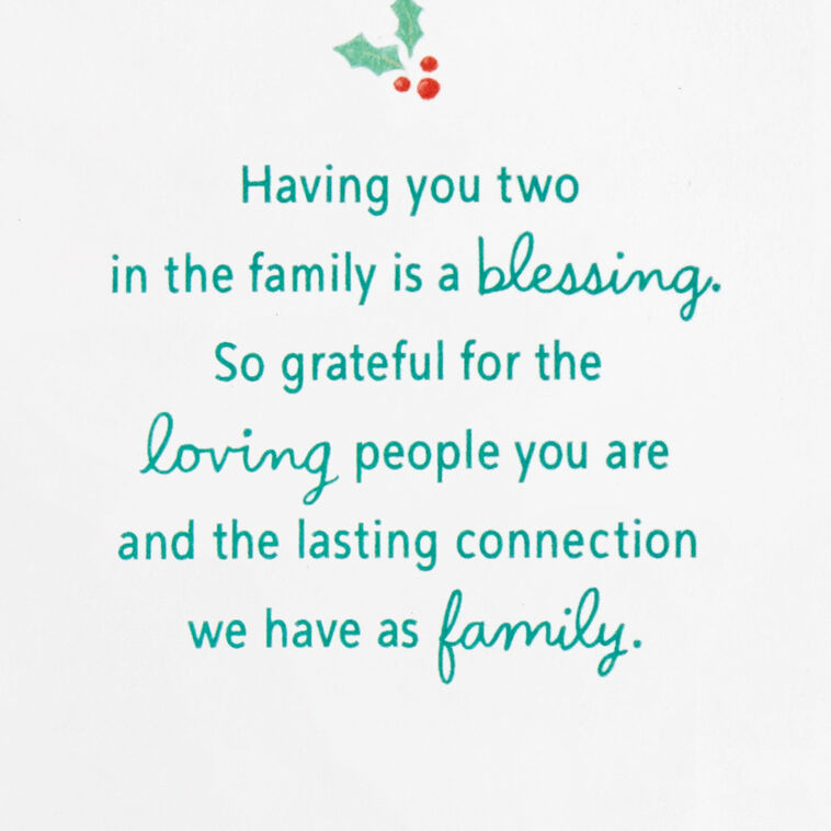 Snowmen Snowglobe Aunt and Uncle Christmas Card Sentiment image number 2