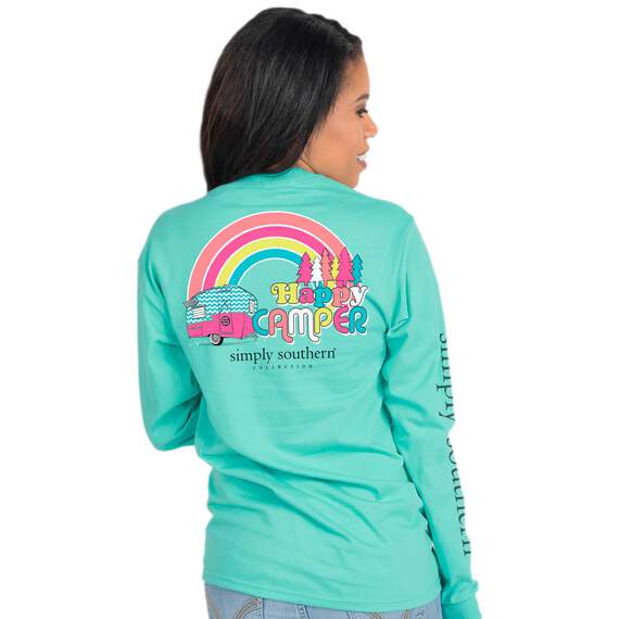 Simply Southern Happy Camper Women's Long Sleeve T-Shirt, , large image number 2