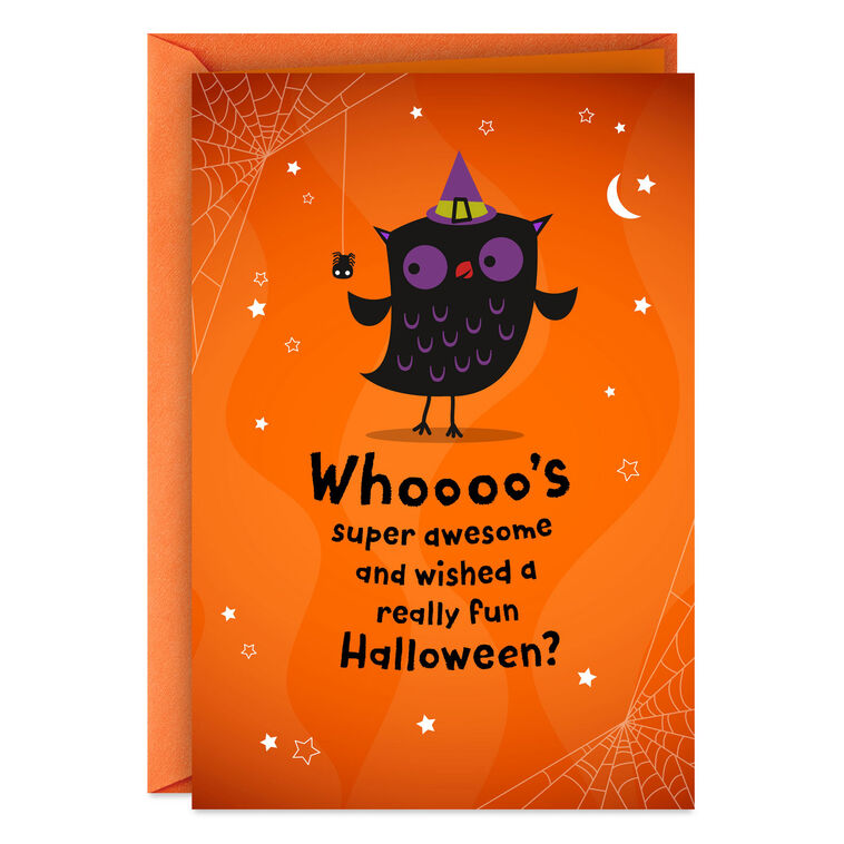 Happy Owloween Halloween Card for Kids
