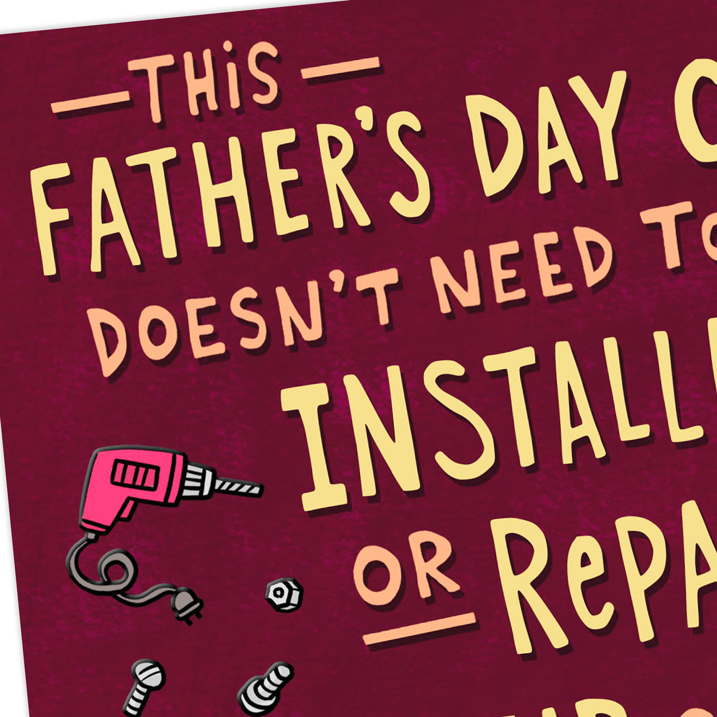 DIY Tools and Money Funny Father's Day Card Card Front Detail image number 4