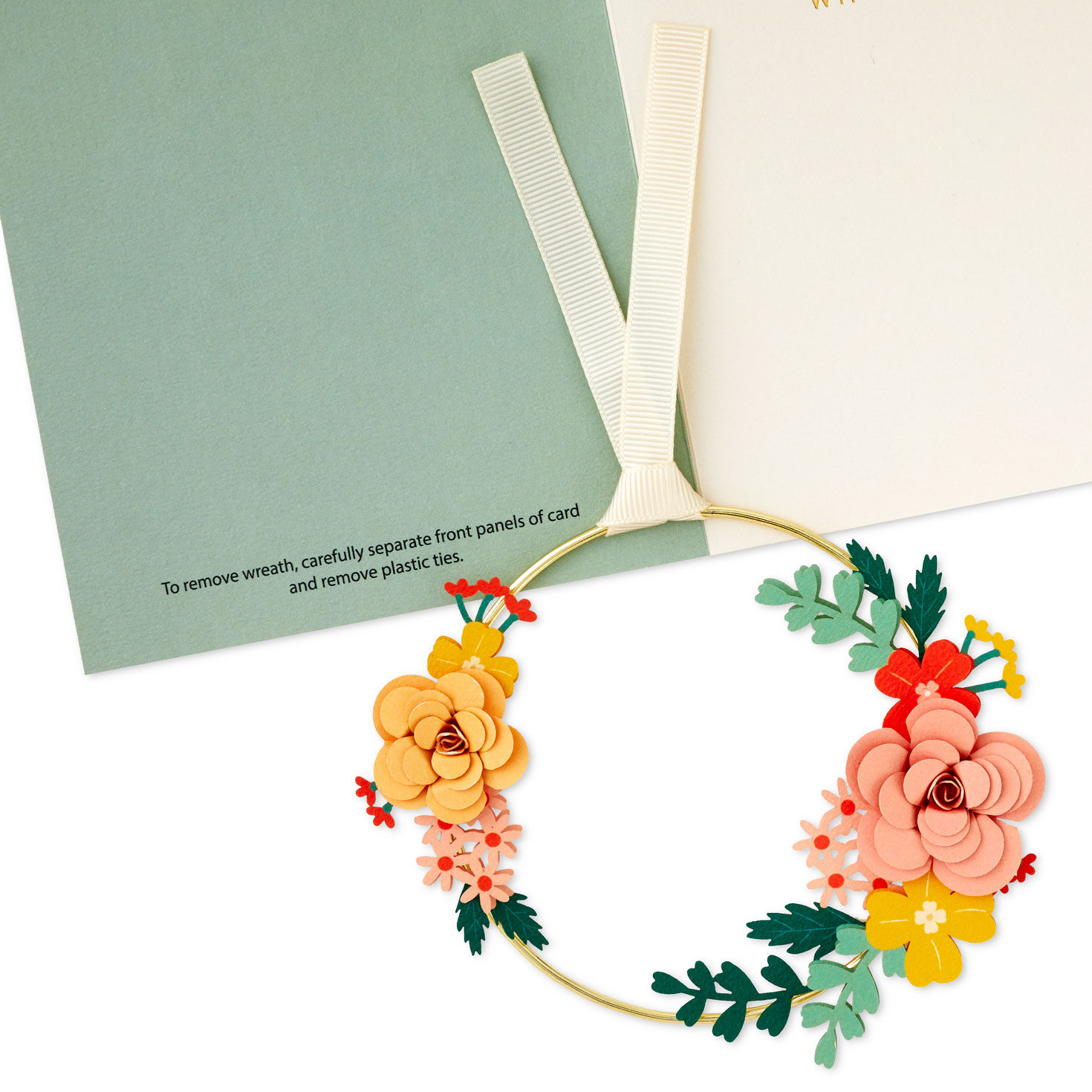 You Are Loved Floral Hoop Wreath Card attachment image number 5