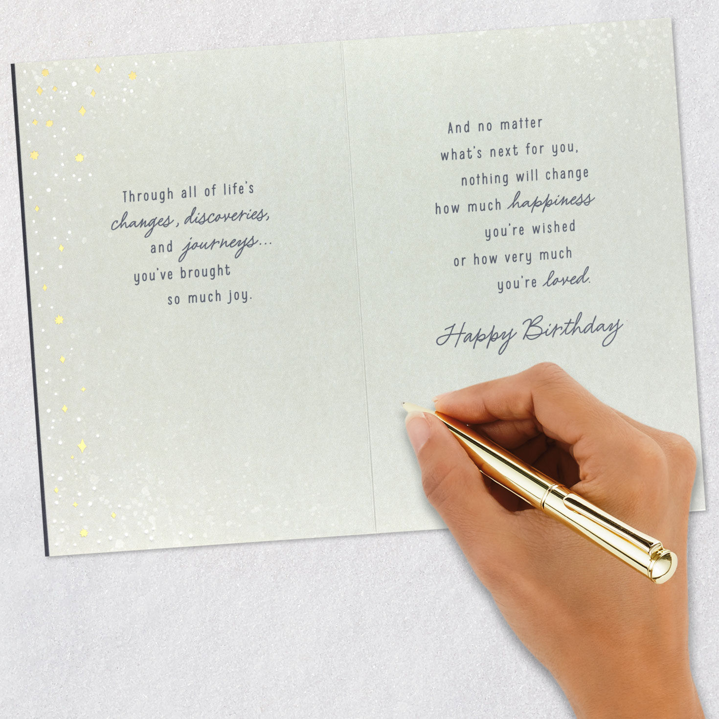Moon Phases on Dark Sky Birthday Card for Son Signing card image number 7