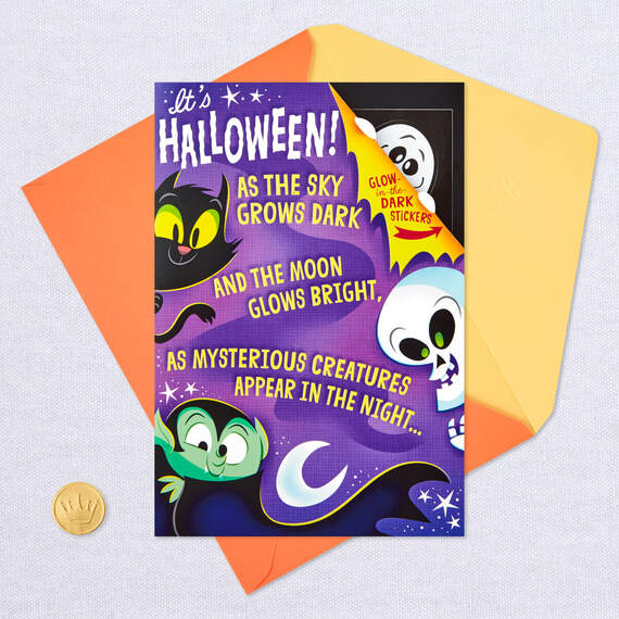 Fright-Night Fun Halloween Card With Glow-in-the-Dark Stickers, , large image number 6