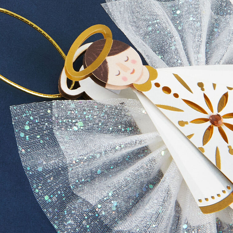Joy to the World Christmas Card With Angel Ornament, , large image number 4