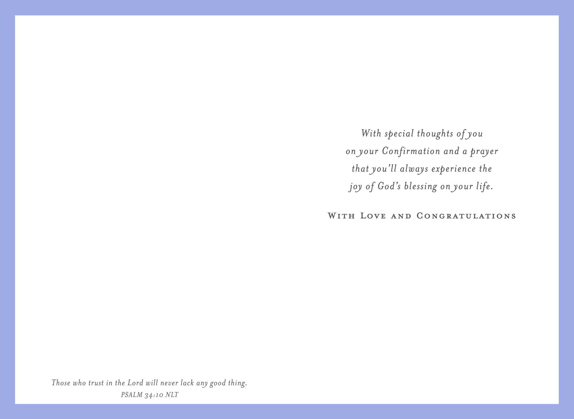 Special Thoughts for Niece Confirmation Card