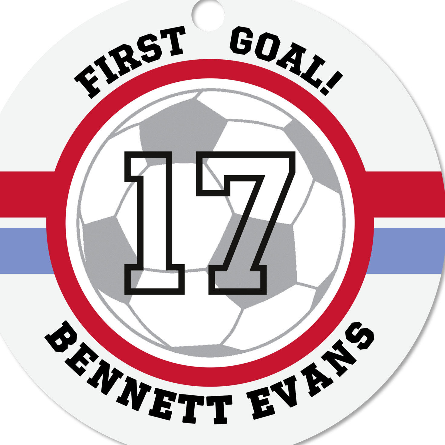 Soccer Round Metal Personalized Ornament, Custom Text for only USD 17.99 | Hallmark