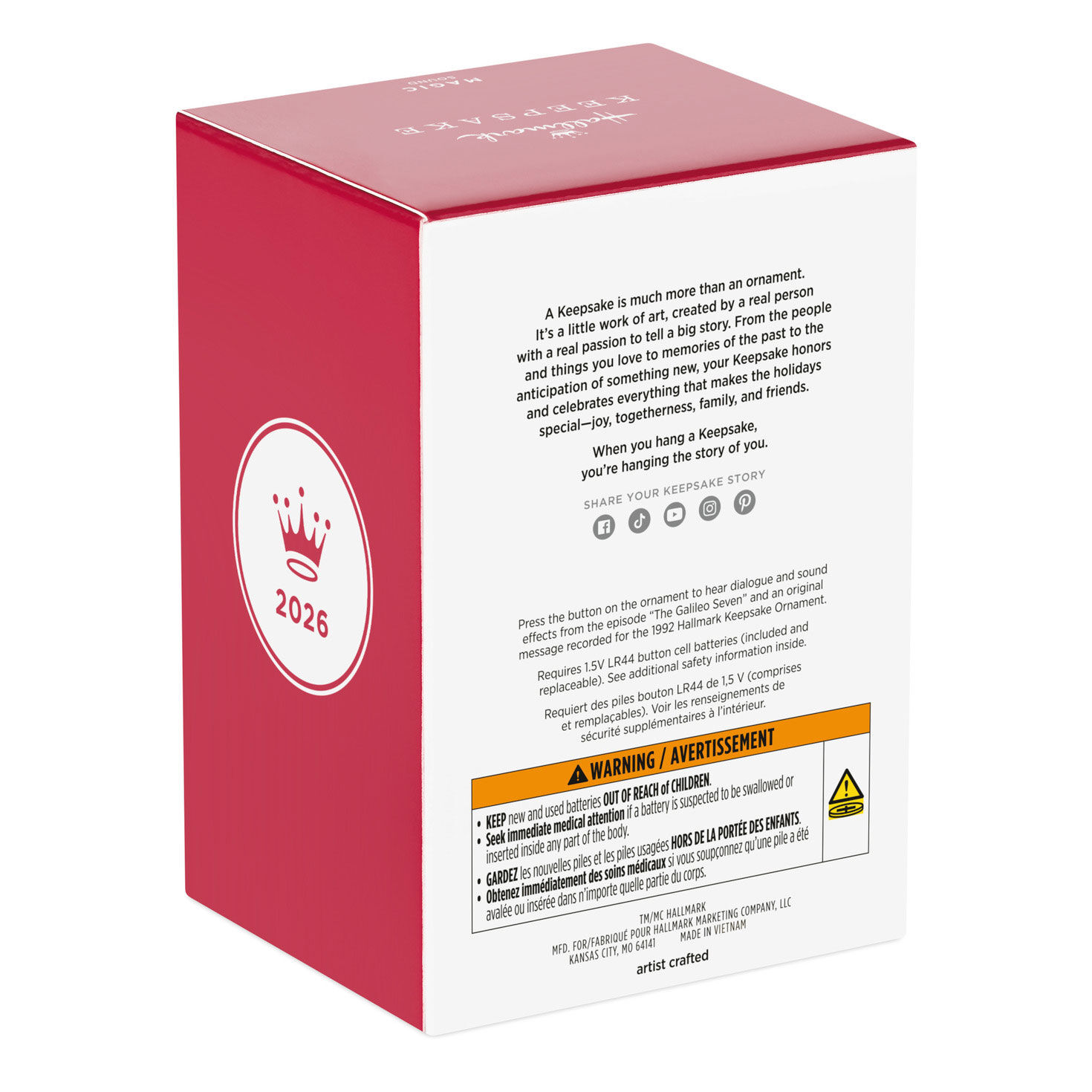 Star Trek Grey Spaceship Keepsake Ornament  image number 8