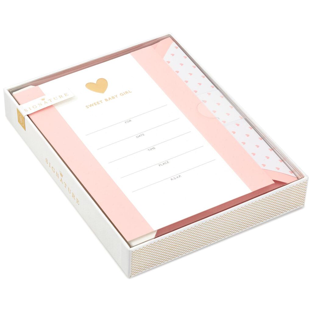 Sweet Baby Girl Shower Invitation, Box of 12 Invitations Hallmark