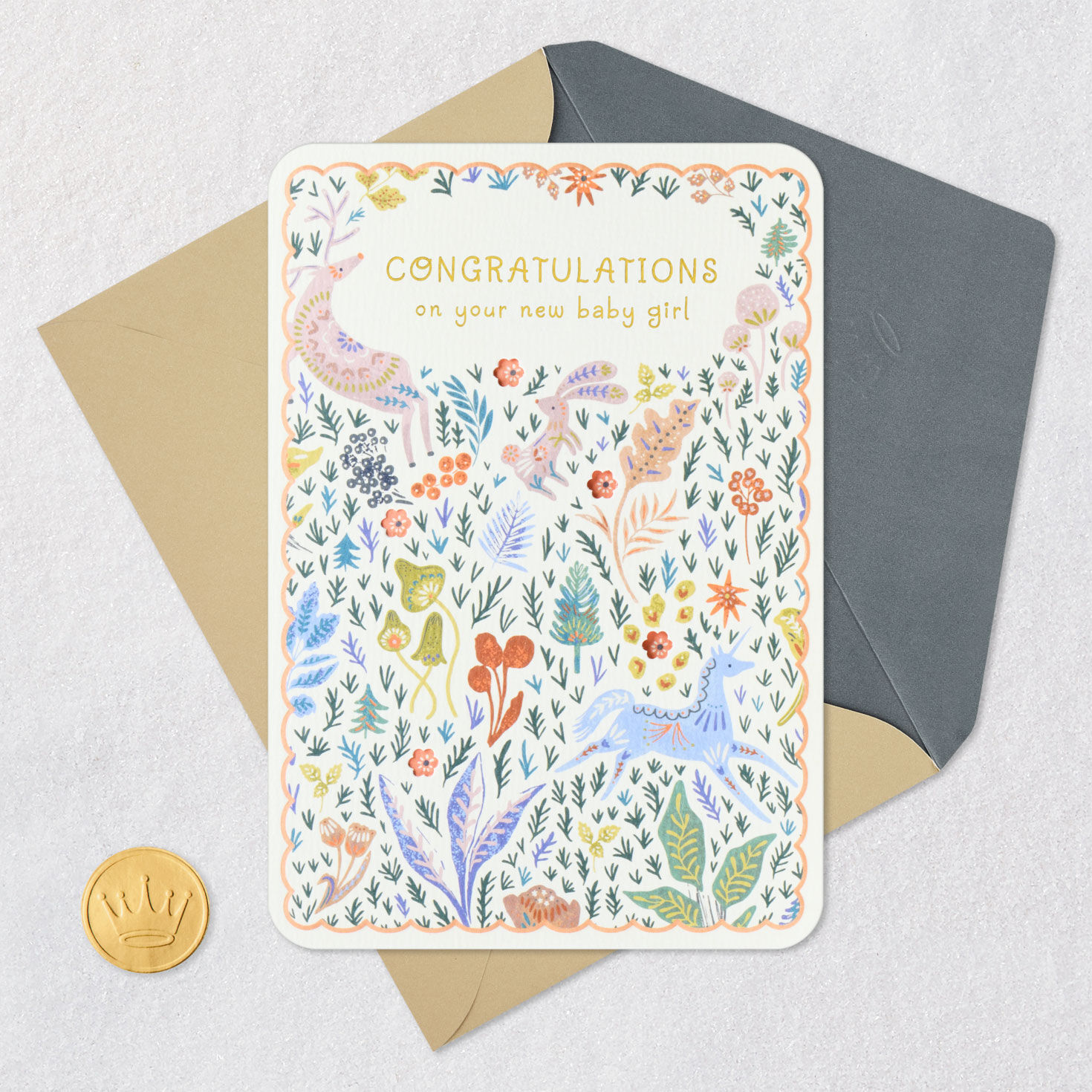 Endless Wonder and Pure Joy New Baby Girl Card for only USD 4.99 | Hallmark
