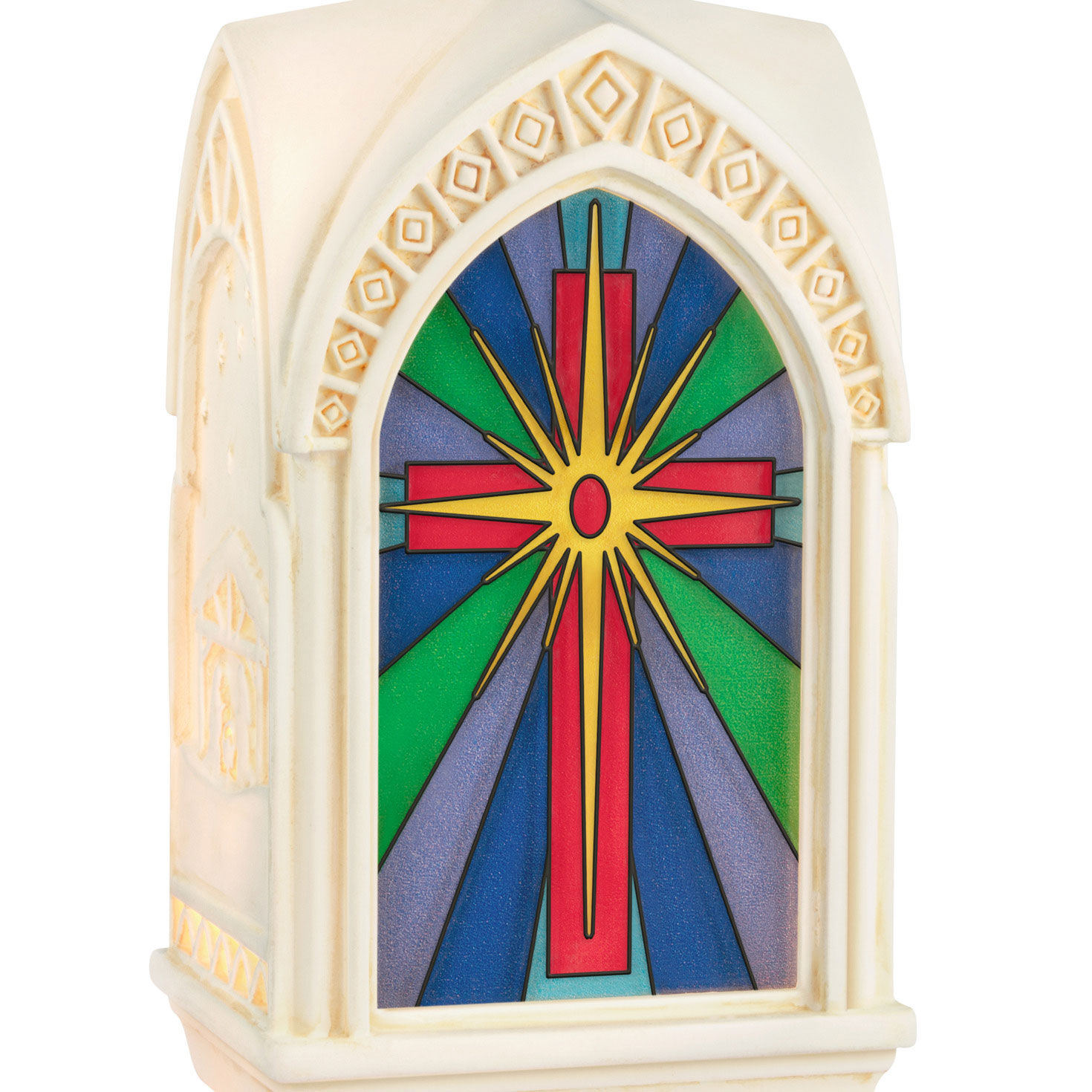 Church Stained Glass Window Keepsake Ornament closeup view image number 5
